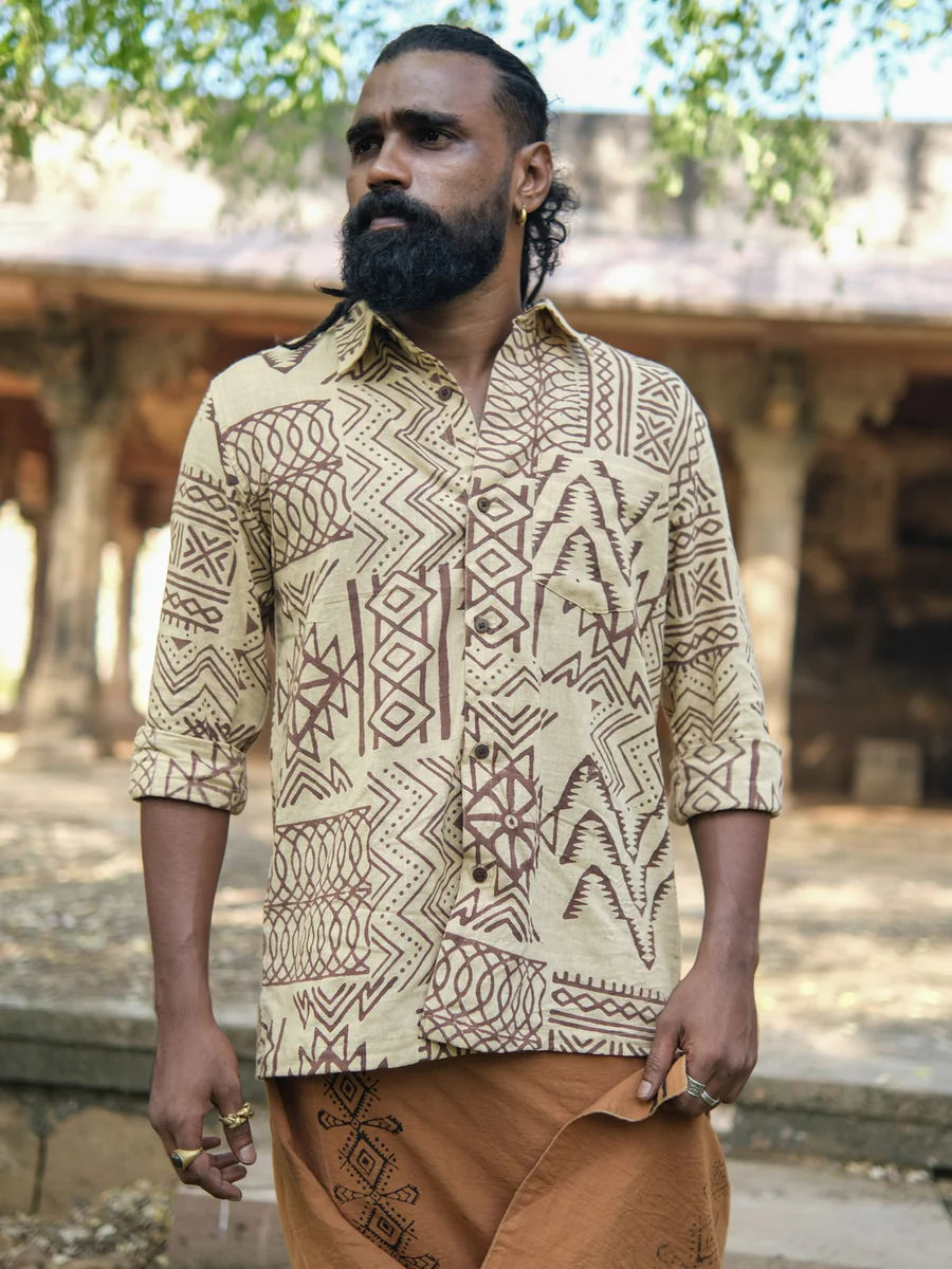 Aranya Tribal Print Cotton Shirt